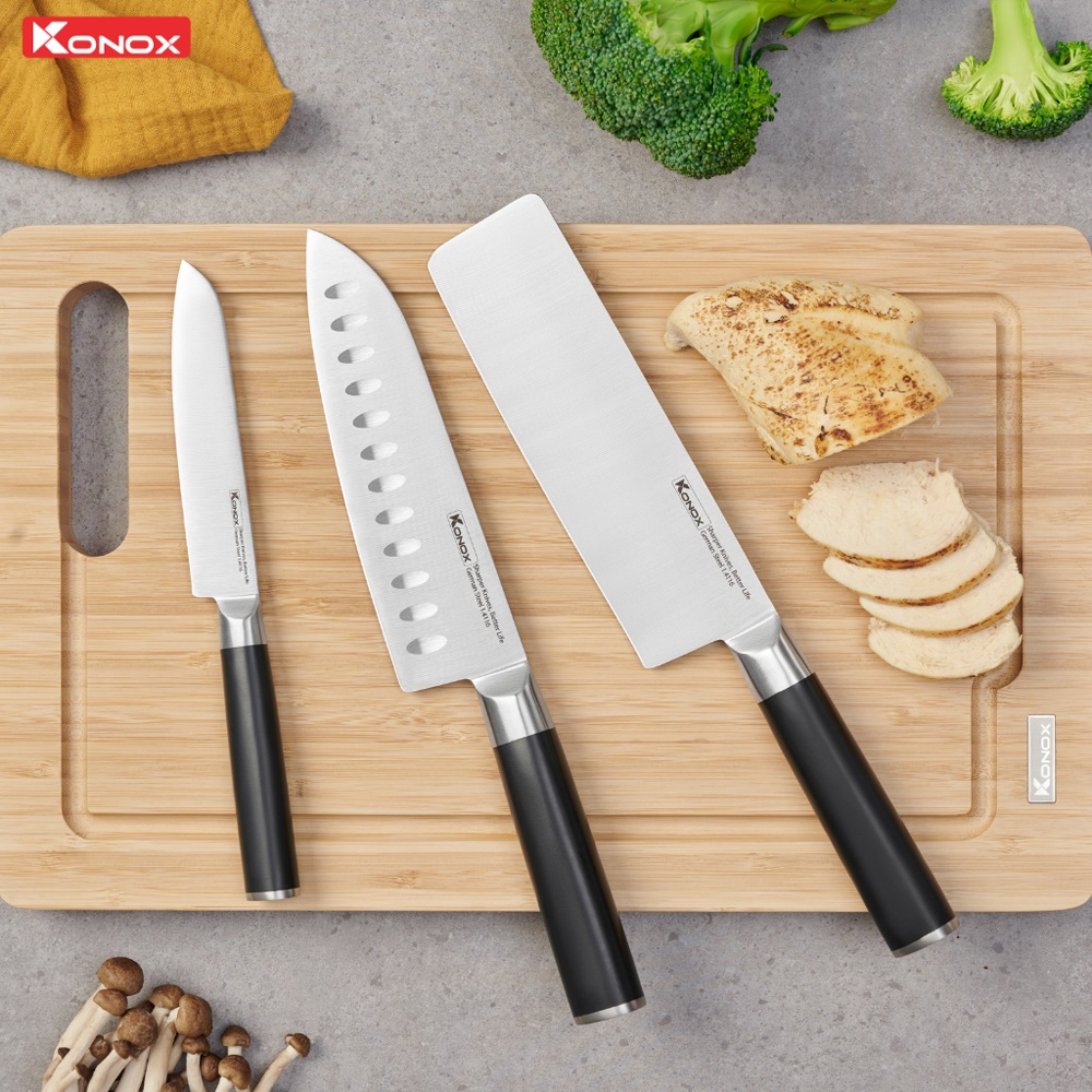 Bộ dao làm bếp 3 món Konox Alder Set - ảnh 2