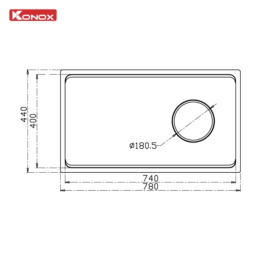 Chậu rửa bát 1 hố chống xước Dekor 7844SU - ảnh 5