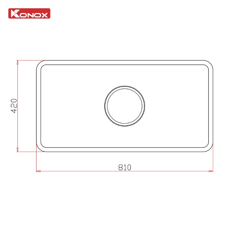 Chậu rửa bát 1 hố chống xước Dekor 800SU - ảnh 5