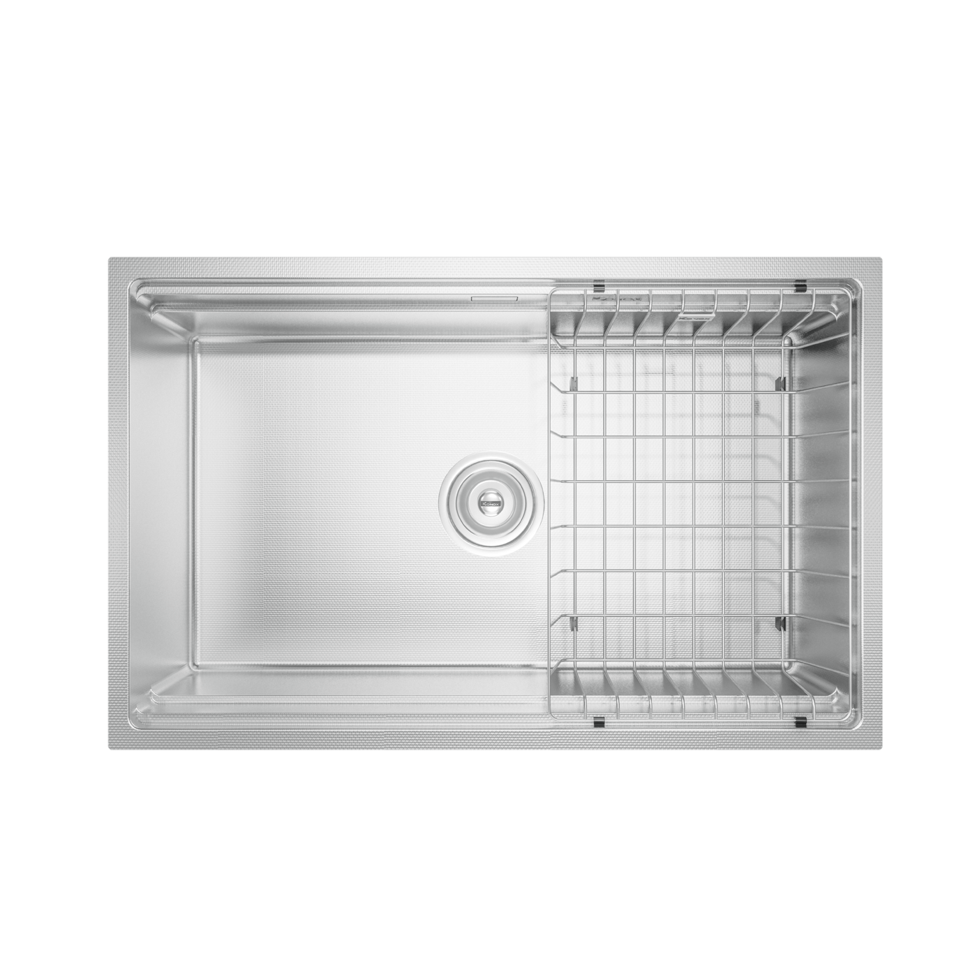 Chậu rửa bát Konox KN7044SU Dekor – 1 hố hạ bậc 70 cm, lắp âm