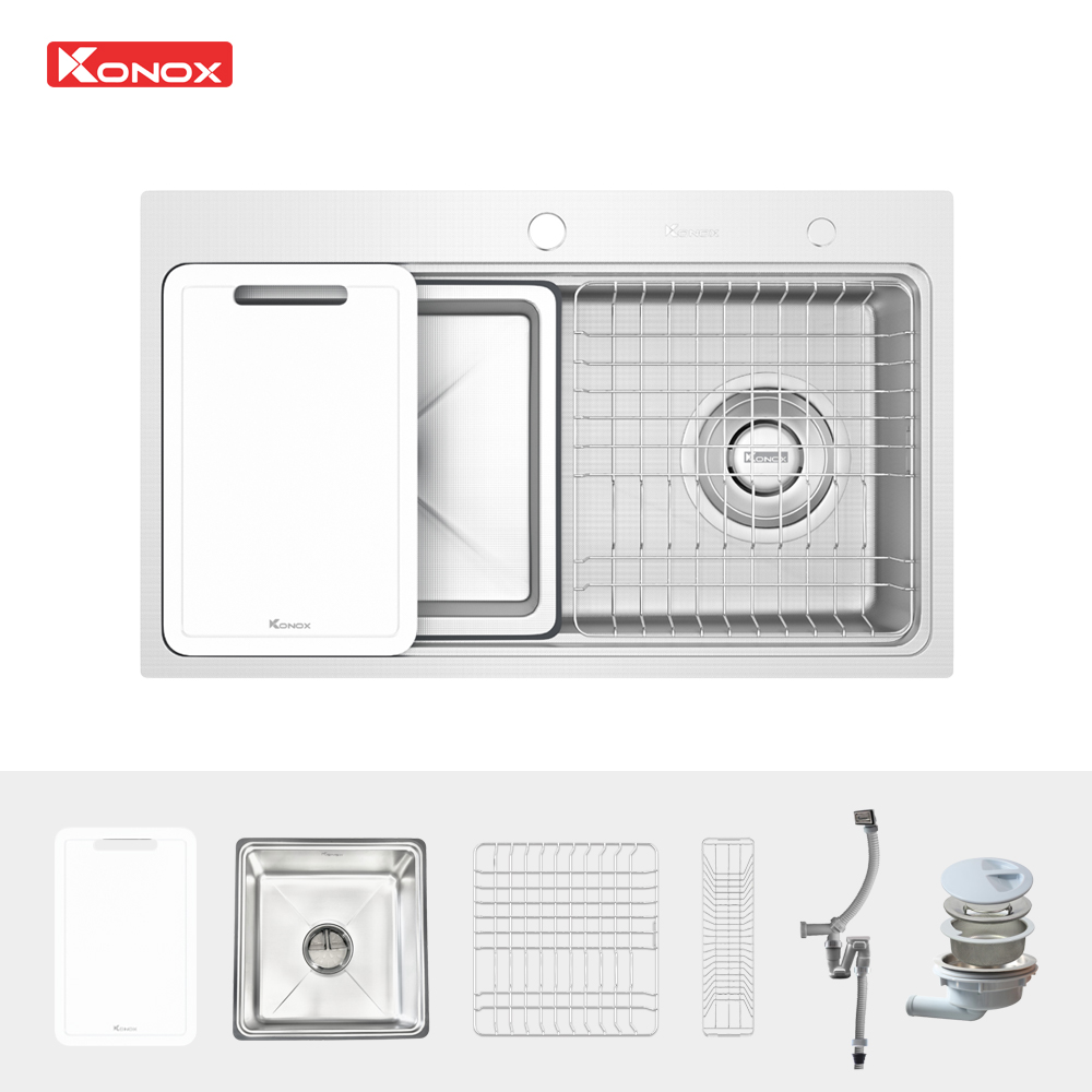 Sử dụng và vệ sinh chậu rửa bát Konox KN8048TS Dekor