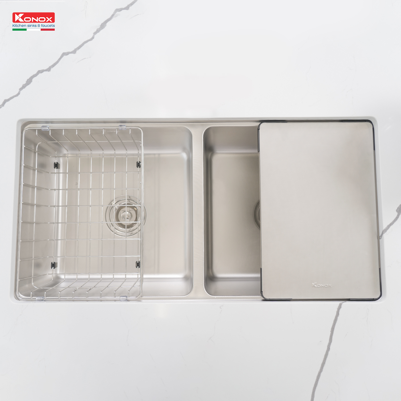Chậu rửa bát chống xước Workstation Sink – Undermount Sink KN8646DU Dekor - ảnh 6