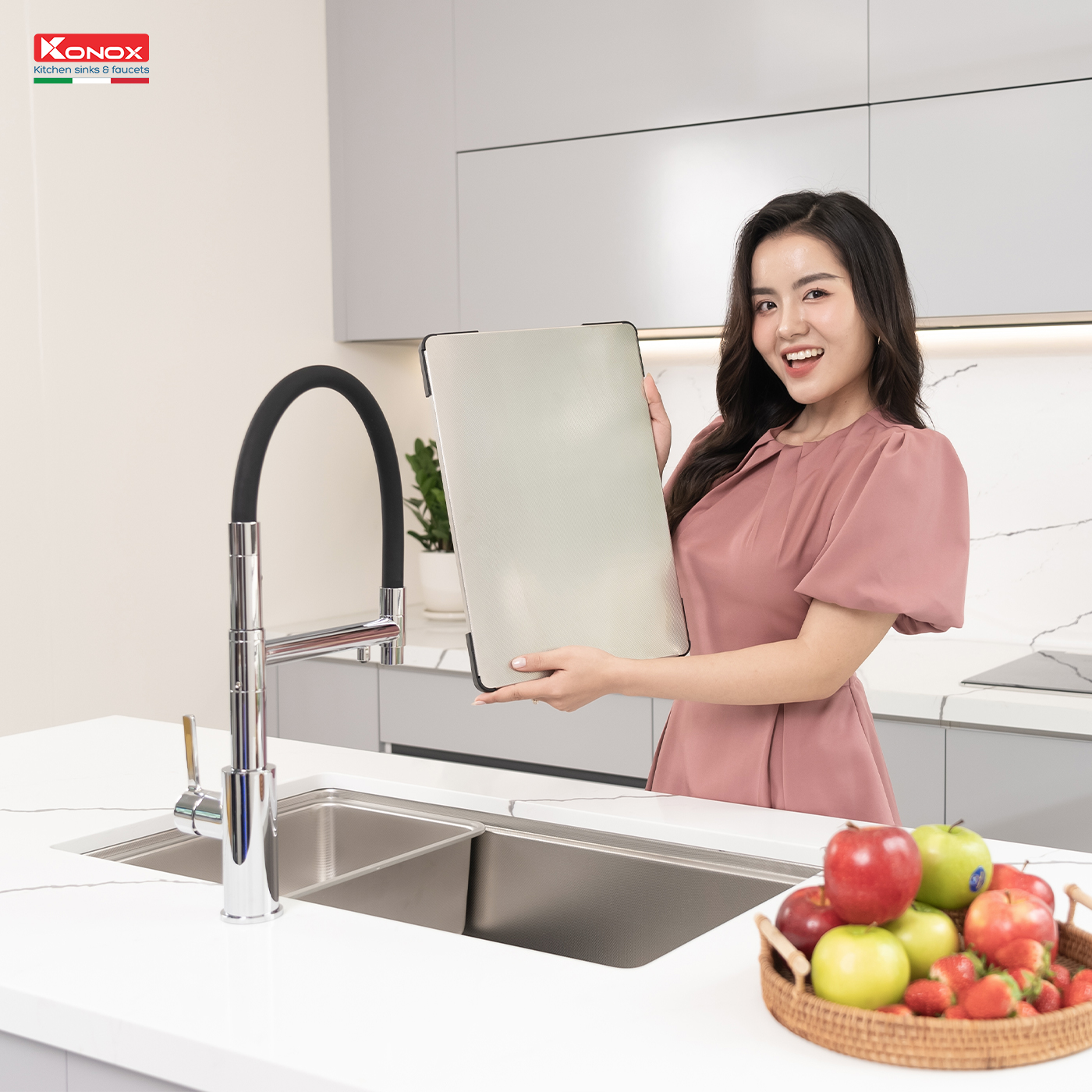 Chậu rửa bát chống xước Workstation Sink – Undermount Sink KN8646DU Dekor - ảnh 7