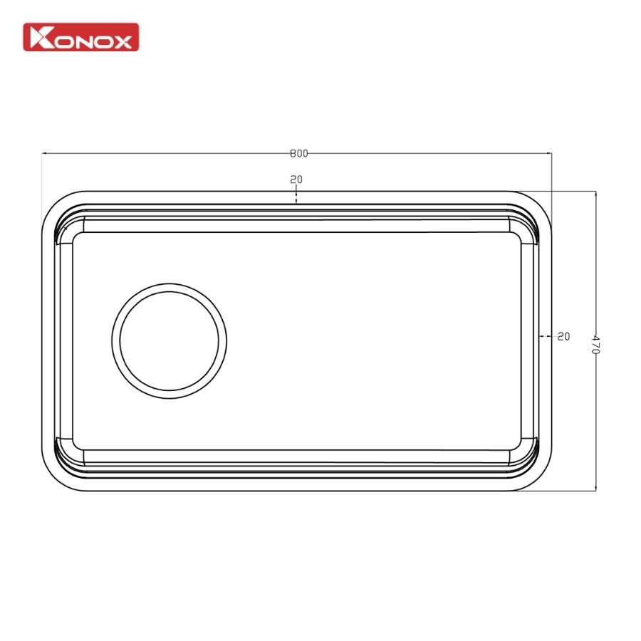 Phối phụ kiện cho chậu rửa bát Konox Tari Smart 8047PP-L