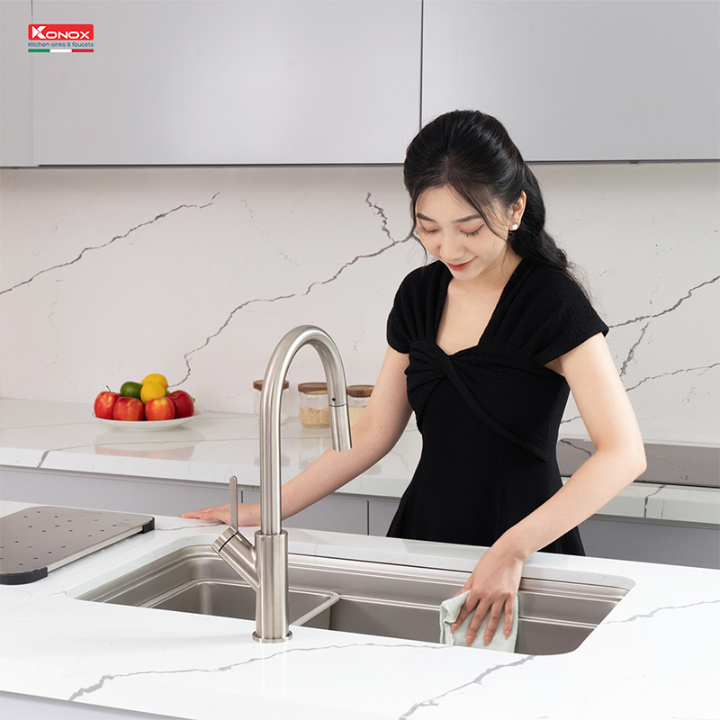Chậu rửa bát chống xước Workstation Sink Dekor 8347SU - ảnh 7