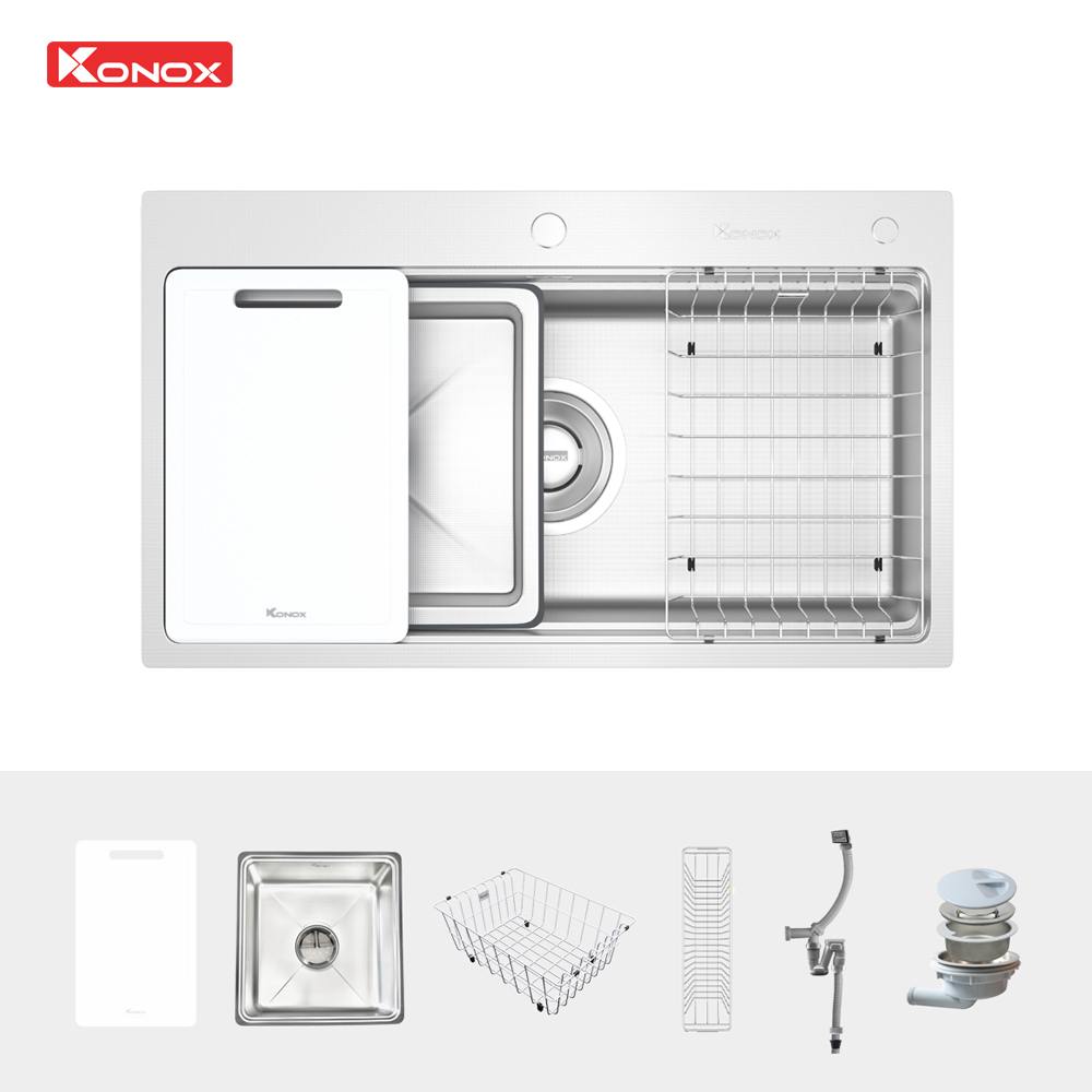 Vận hành chậu rửa bát Konox KN8751TS Dekor mỗi ngày