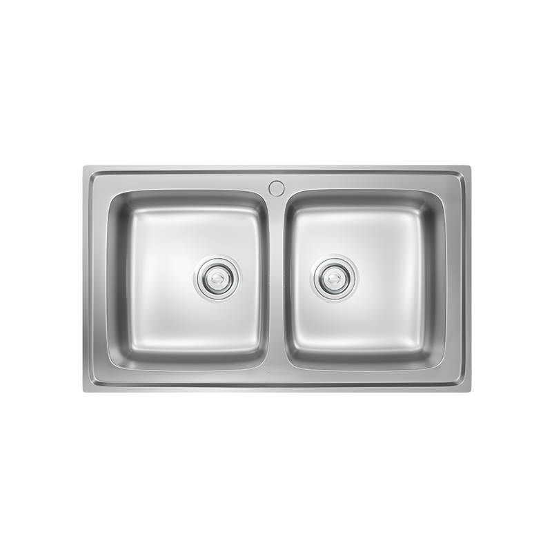 Chậu rửa bát Konox European Premium KS8650 2B – 2 hố cân inox bóng