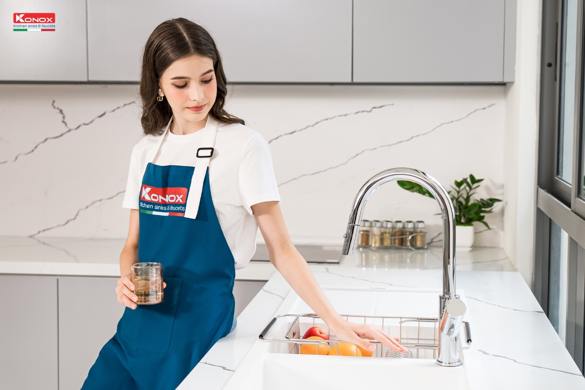 Chậu rửa bát Granite Sink Livello Smart 1160 – White Silver - ảnh 6