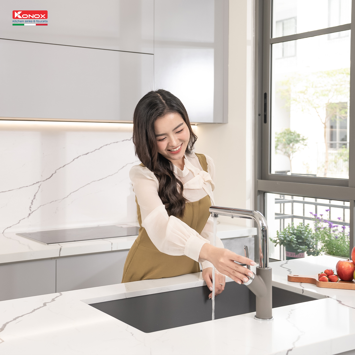Chậu rửa bát Granite Sink Naros 760S – Grey - ảnh 7