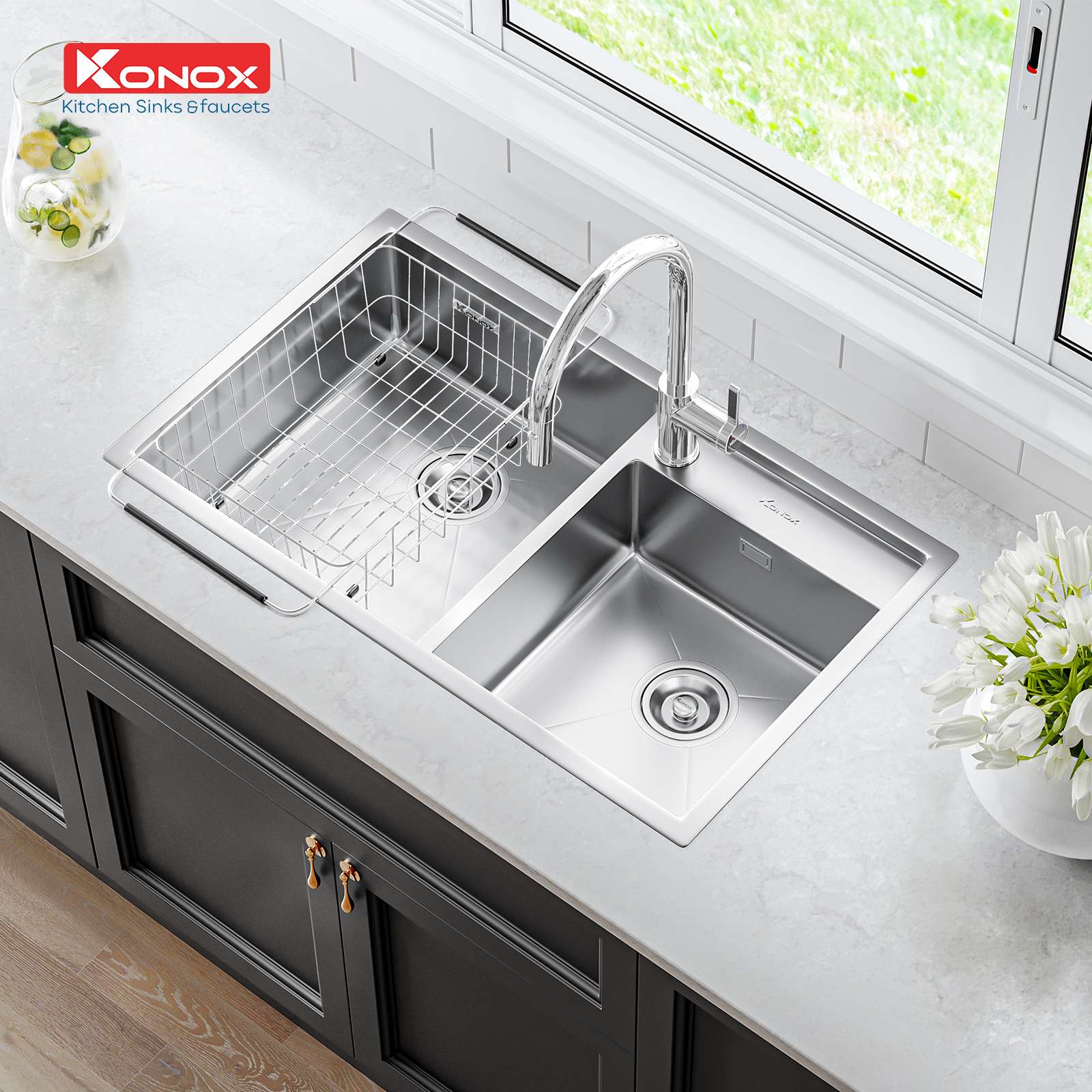 Sử dụng và vệ sinh chậu rửa bát Konox KN8248DO