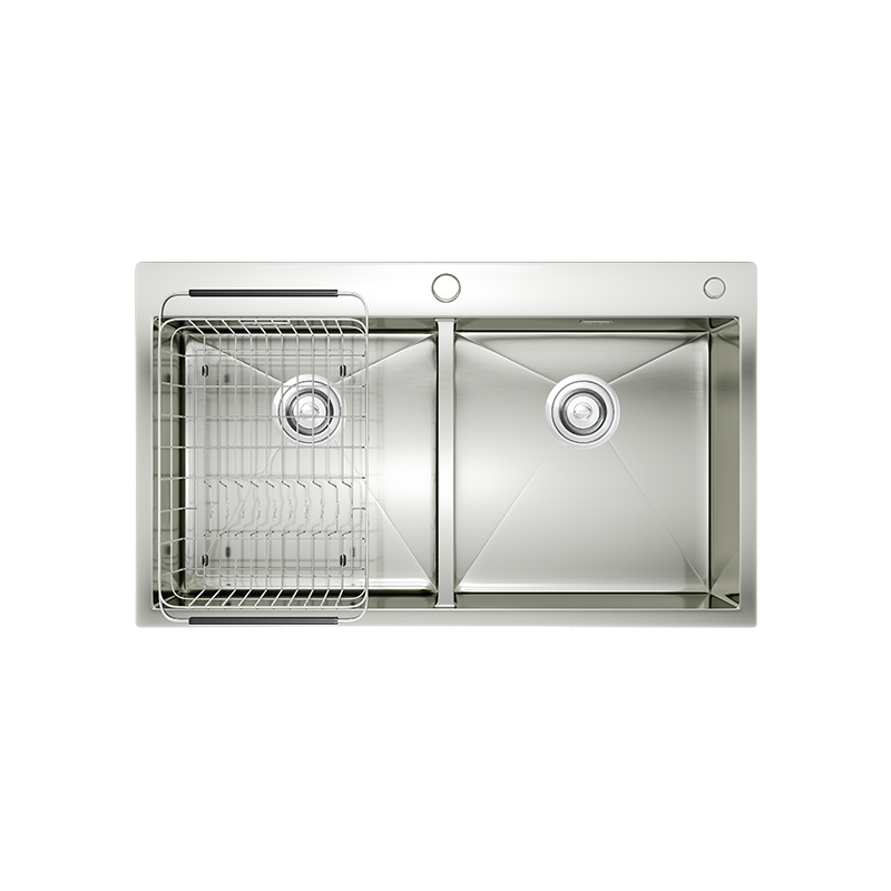 Chậu rửa bát Konox Overmount KN8248DOB – 2 hố cân inox 304