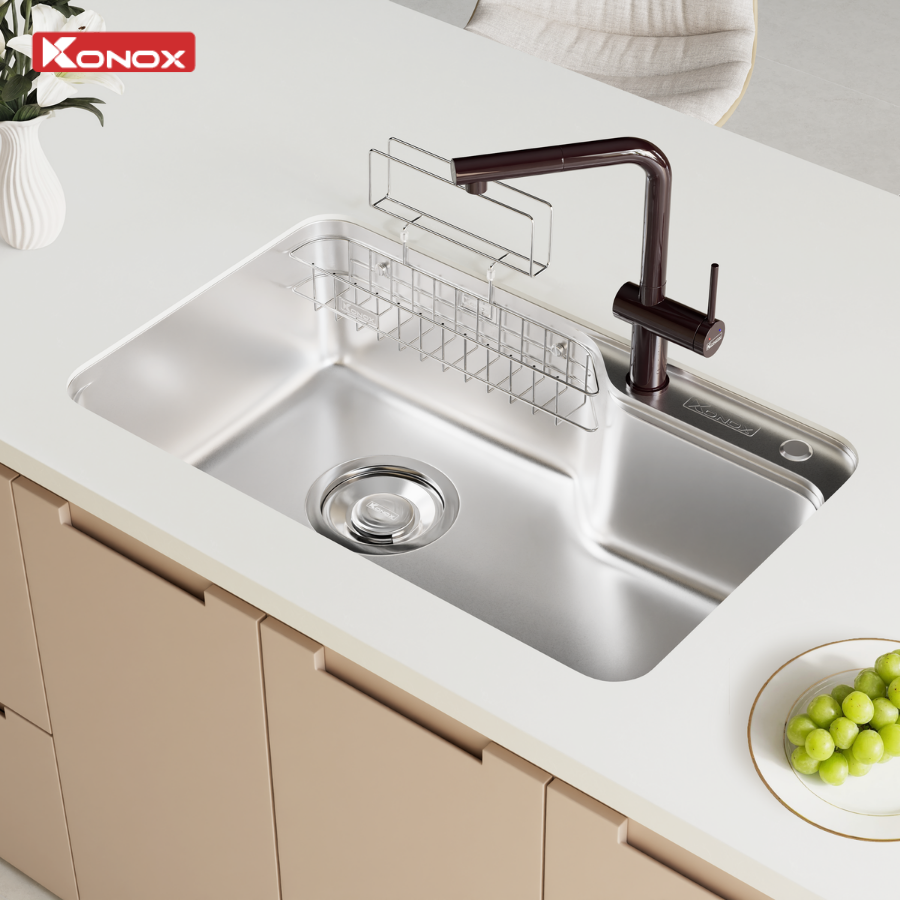 Chất liệu POSCO và kết cấu của chậu rửa bát Konox Tari 8050SM