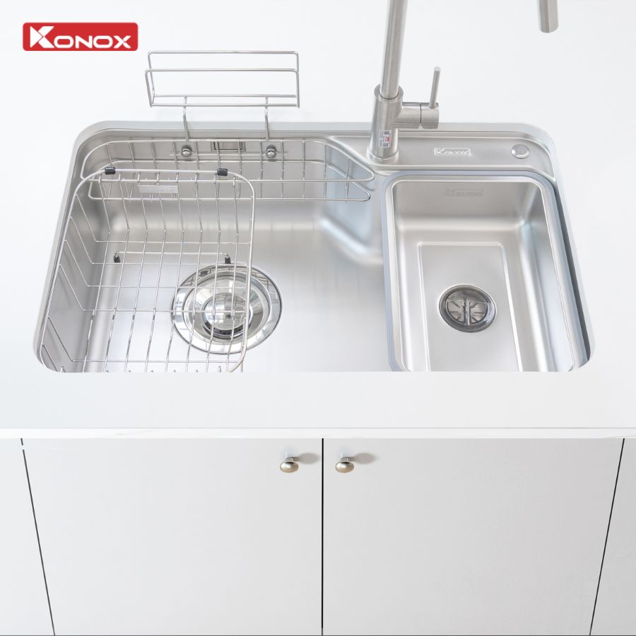 Chậu rửa bát phong cách Nhật bề mặt mịn Tari 8050SM - ảnh 6