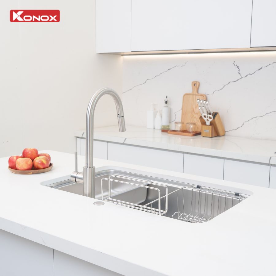 Chậu rửa bát phong cách Nhật bề mặt mịn Tari 8050SM - ảnh 7