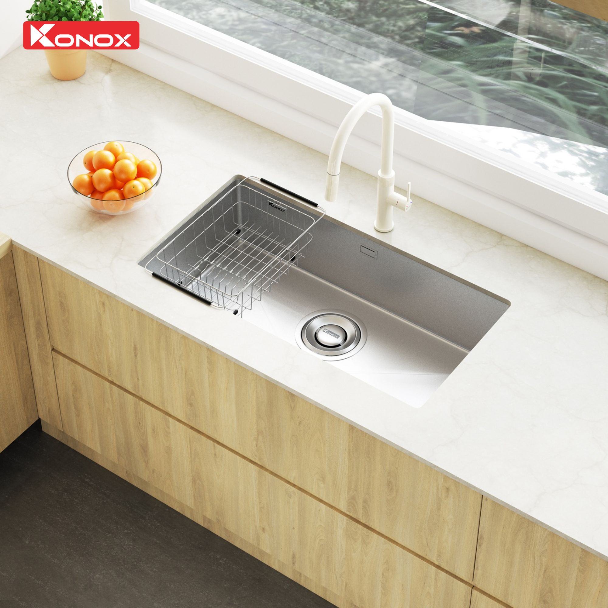Lắp đặt chậu Konox Tari 870SM