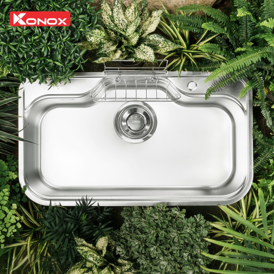 Chất liệu và kết cấu của chậu rửa bát Konox Tari 9051SM