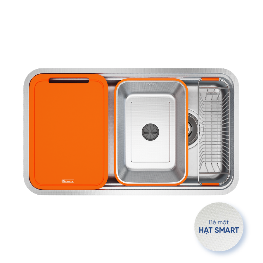 Chậu rửa bát Konox Tari Smart 8047 – 1 hố 80 cm, lòng sâu 230 mm