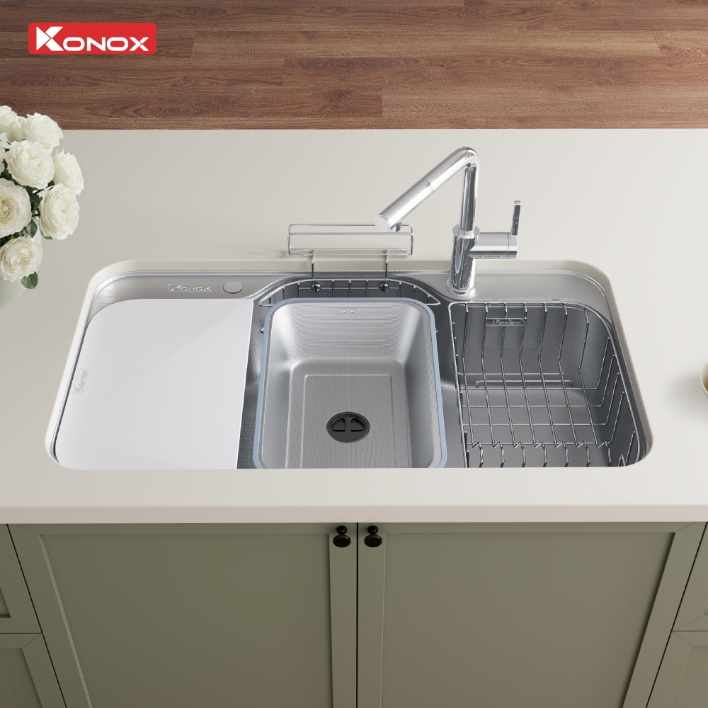 Lắp đặt chậu Konox Tari Smart 9051