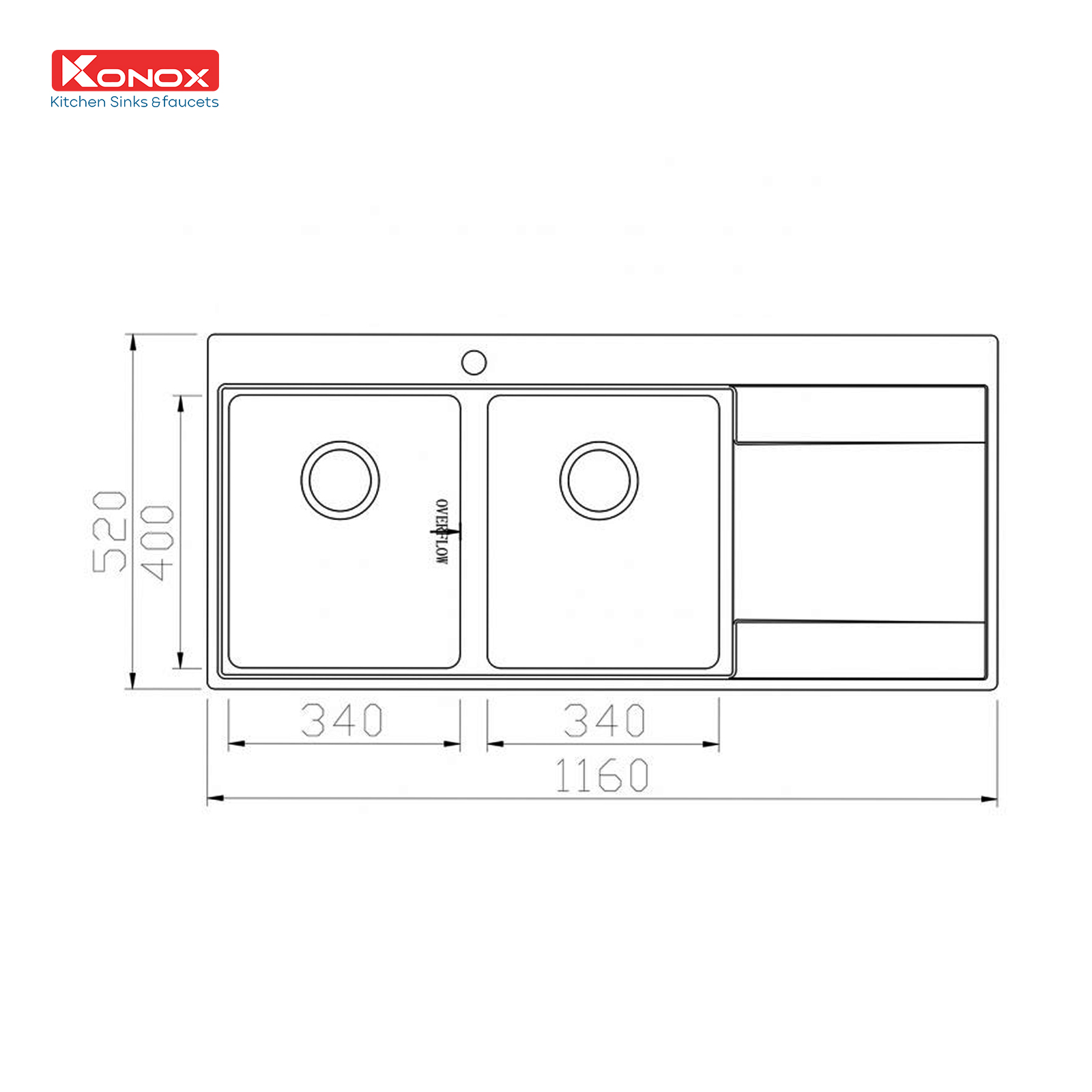 Chậu rửa bát Topmount Sink Unico 11652 - ảnh 2