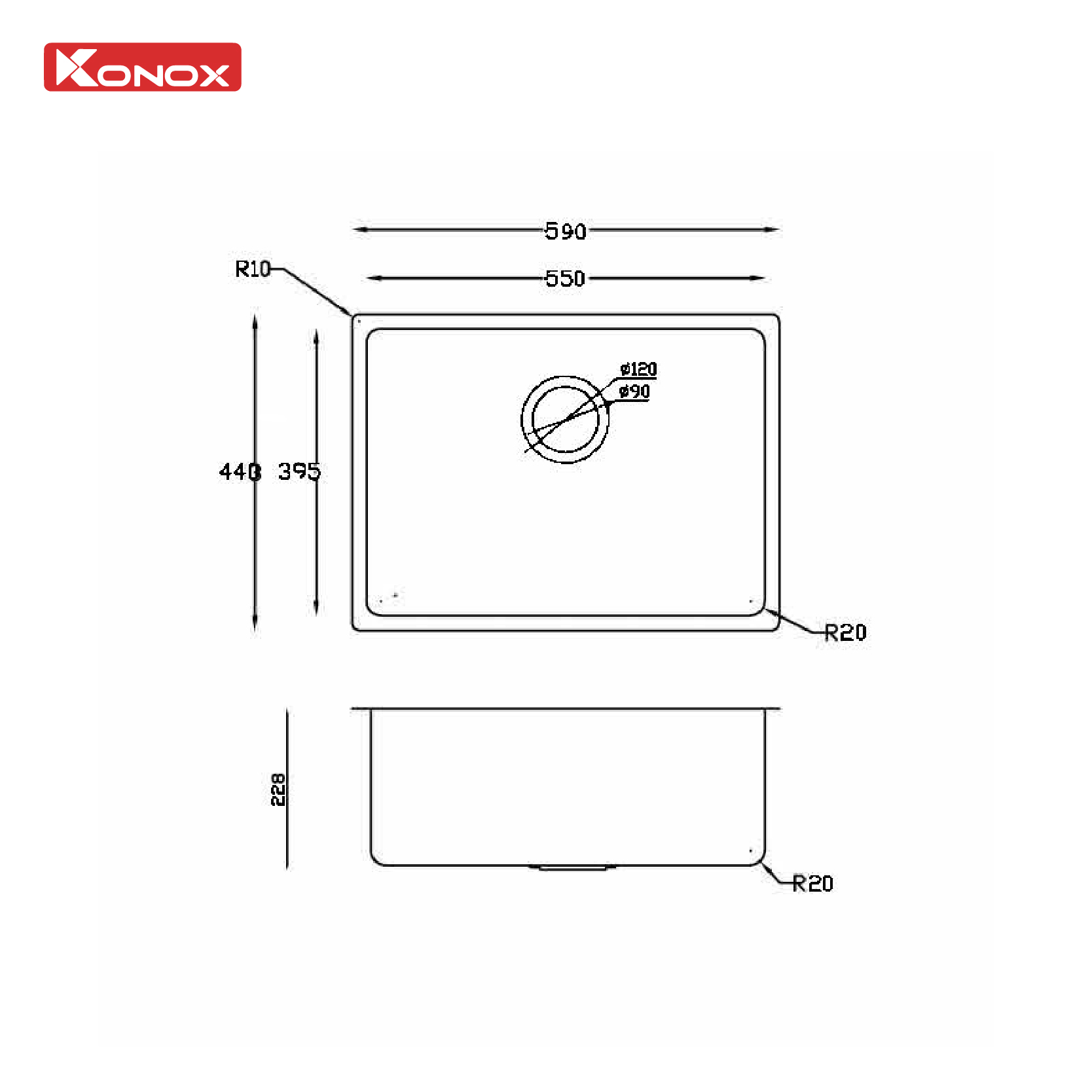 Chậu rửa bát Turkey Sink Neron 590U - ảnh 3