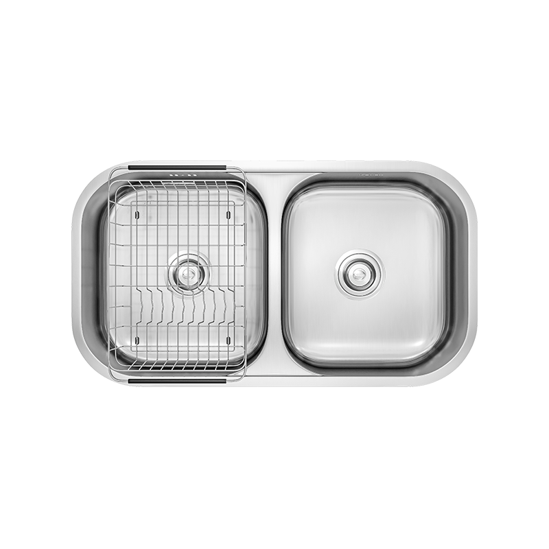 Chậu rửa bát Konox Undermount KN8246DUA – 2 hố cân, bề mặt Satin