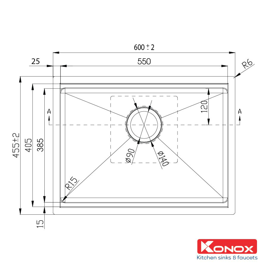 Chậu rửa bát Workstation Sink – Undermount Sink KN6046SU - ảnh 2