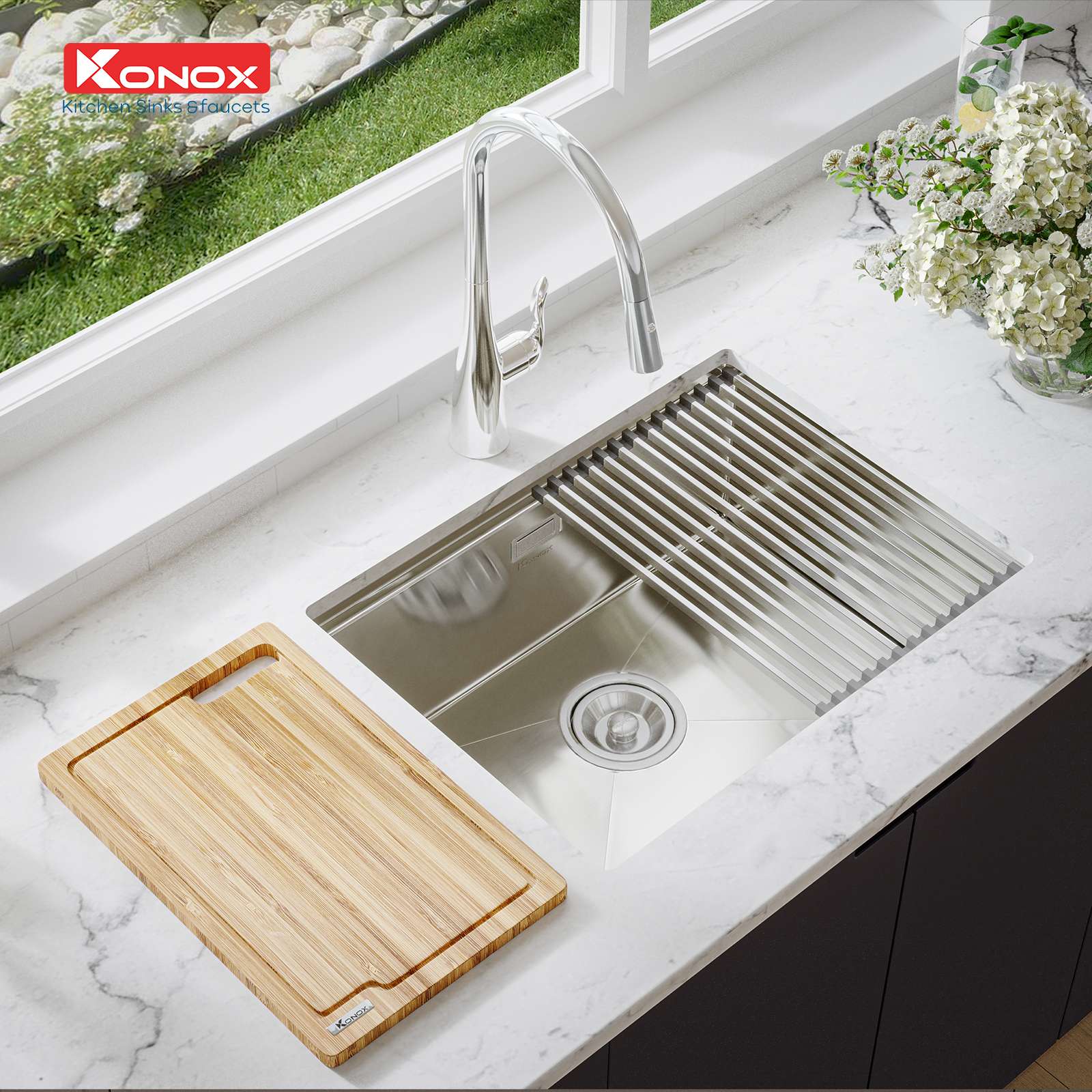 Chậu rửa bát Workstation Sink – Undermount Sink KN6046SU - ảnh 4