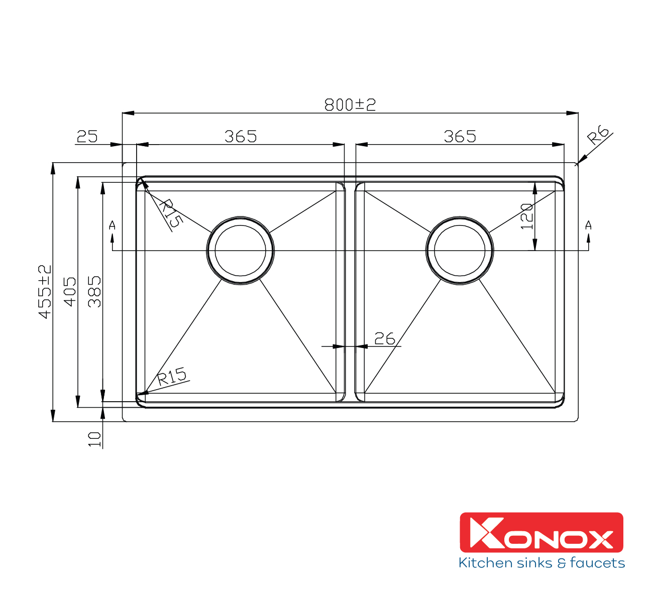 Chậu rửa bát Workstation Sink – Undermount Sink KN8046DUB - ảnh 2