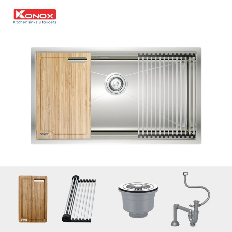 Chậu rửa bát Workstation Sink – Undermount Sink KN8046SU - ảnh 3