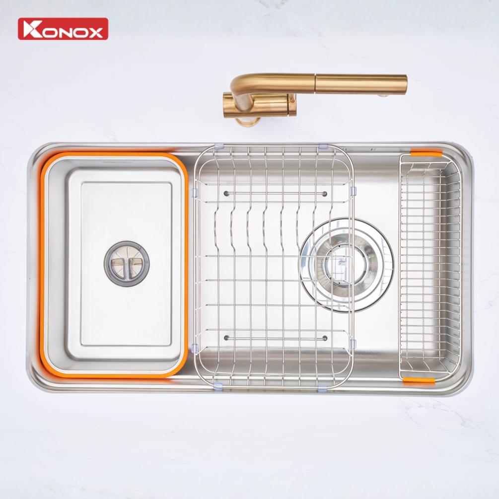 Chậu rửa mini Colander Sink – CD Smart 8047 Viền Cam - ảnh 2