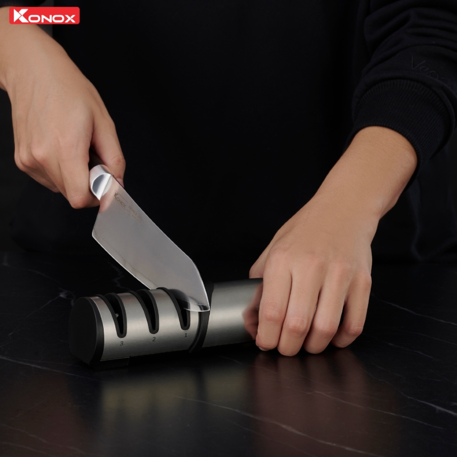 Dao bếp Konox thép Damascus dòng Eiko: đặc điểm, cách chọn và bảo quản