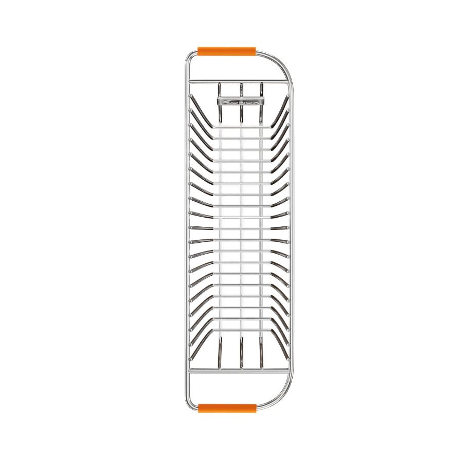 Giá phụ inox Konox BK470PP12 Cam – điểm nhấn tươi tắn cho bồn rửa