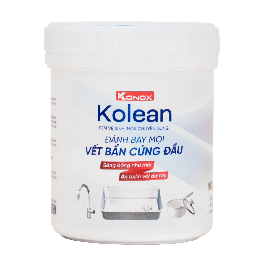 Kem vệ sinh inox chuyên dụng Kolean 500g – phụ kiện chăm sóc chậu Konox