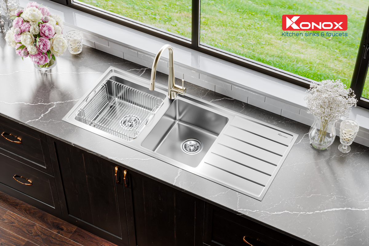 Chậu rửa bát European sink Premium KS11650 2B – Bàn trái - ảnh 5