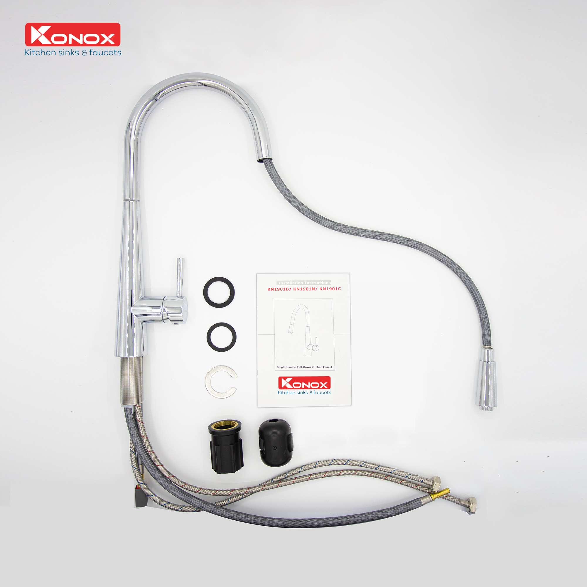 Vòi rửa bát dây rút KN1901C - ảnh 3