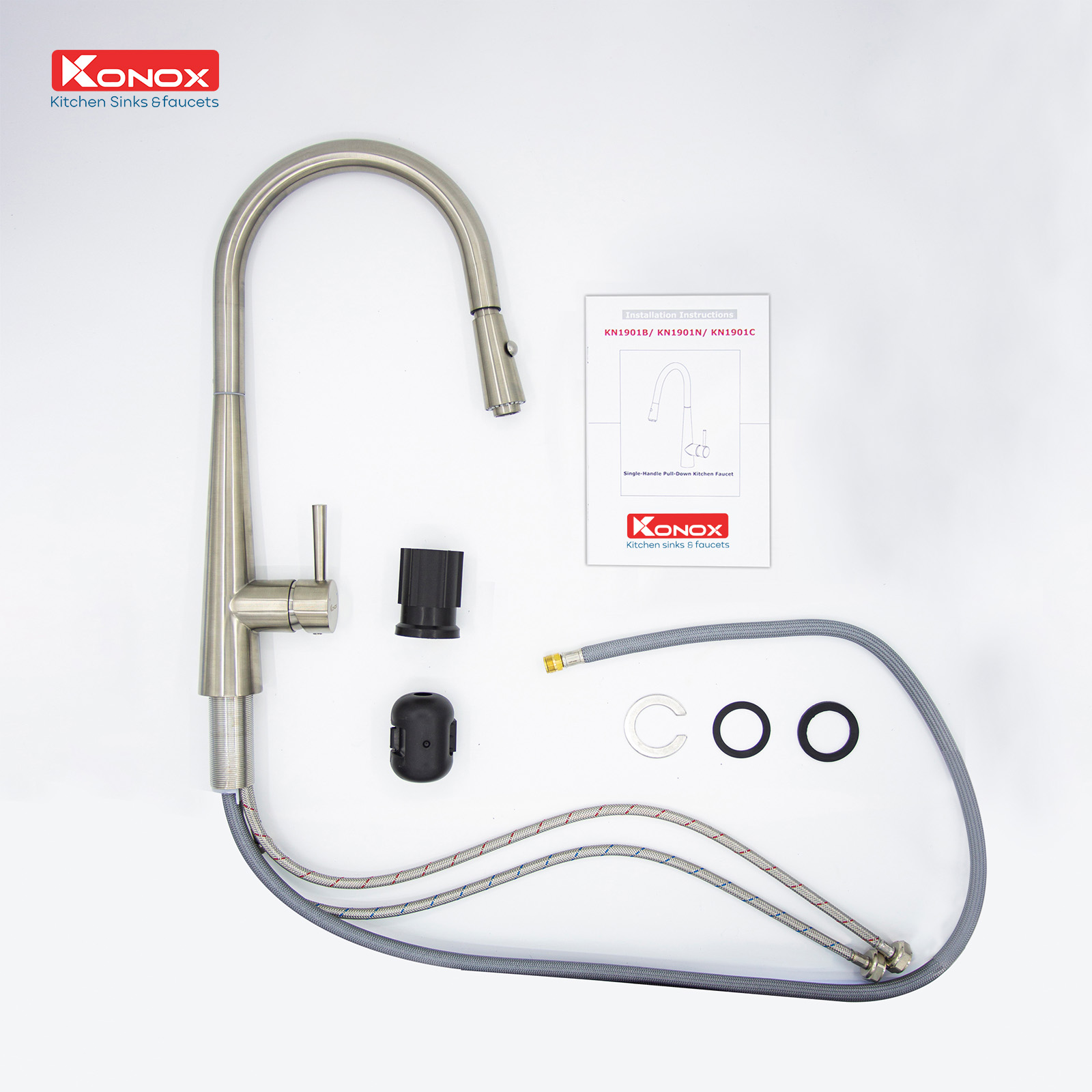 Vòi rửa bát dây rút KN1901N - ảnh 3