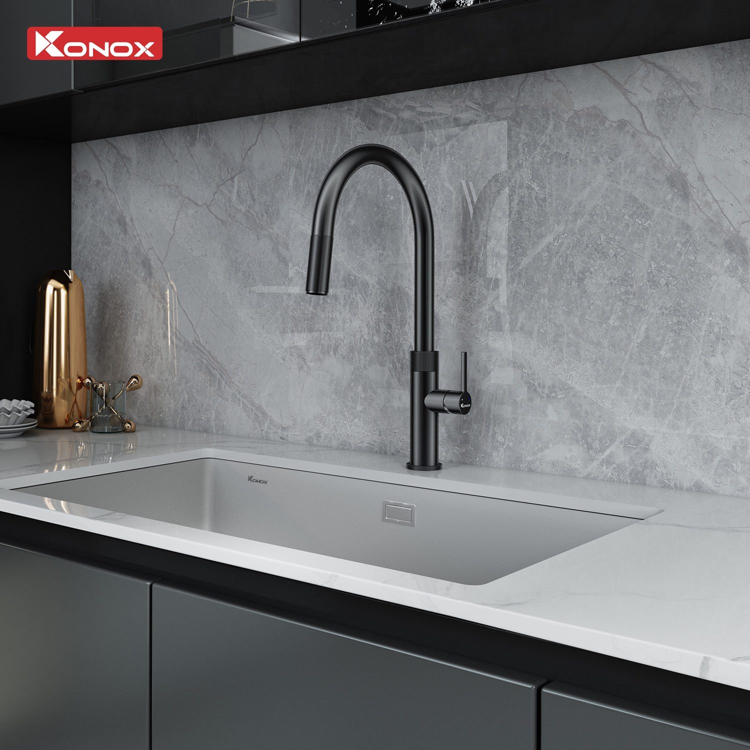 Lắp đặt vòi Konox Lasi Gun Metal đúng cách