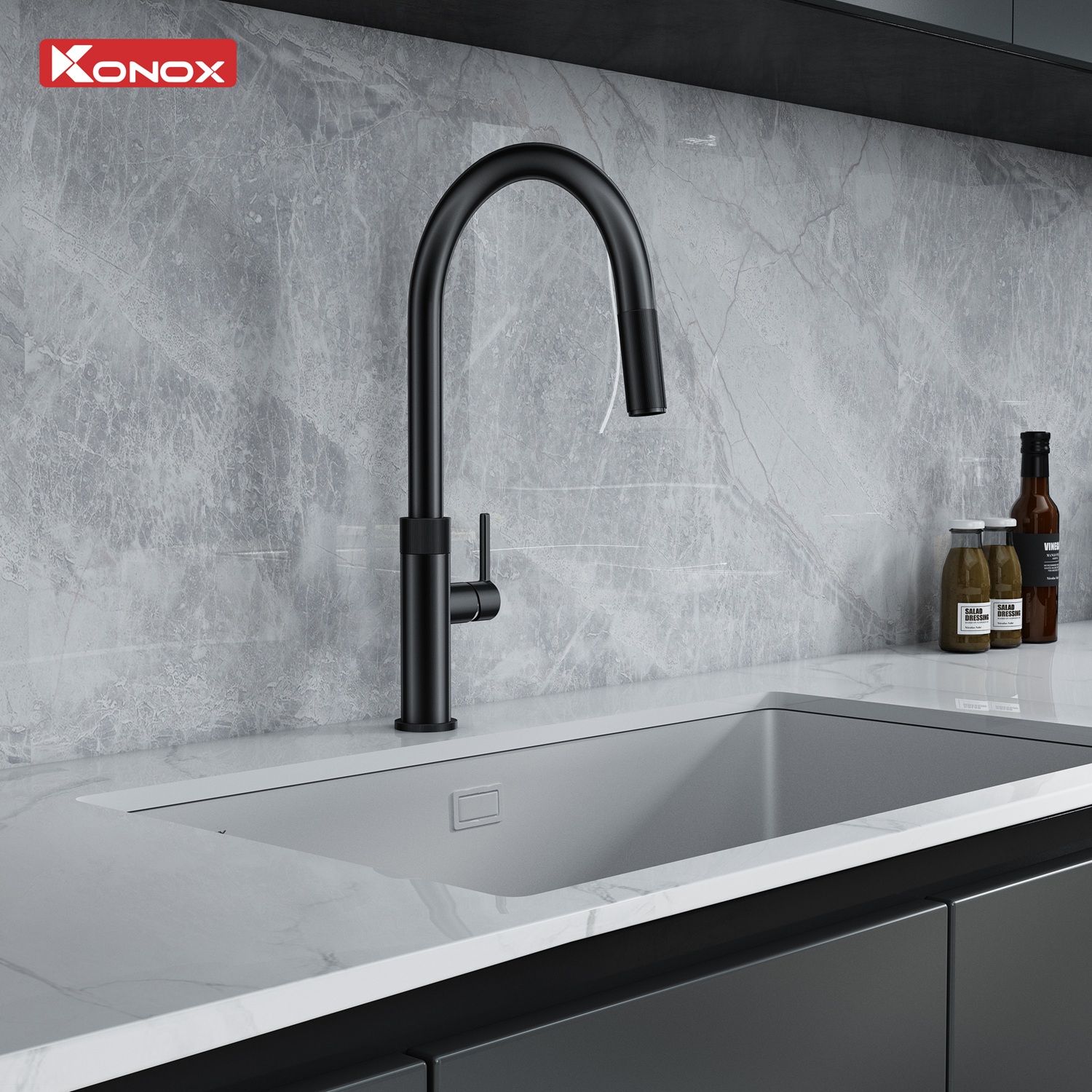 Sử dụng và vệ sinh vòi rửa bát Konox Lasi Gun Metal
