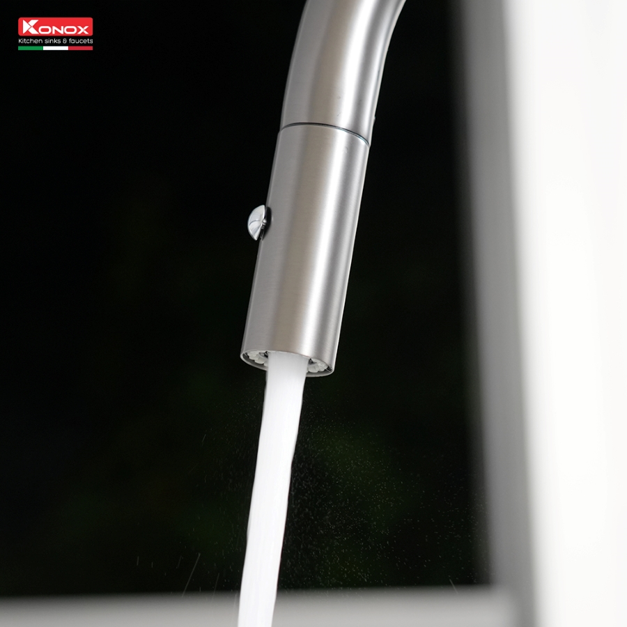 Vòi rửa bát dây rút Venice Gun Metal - ảnh 8