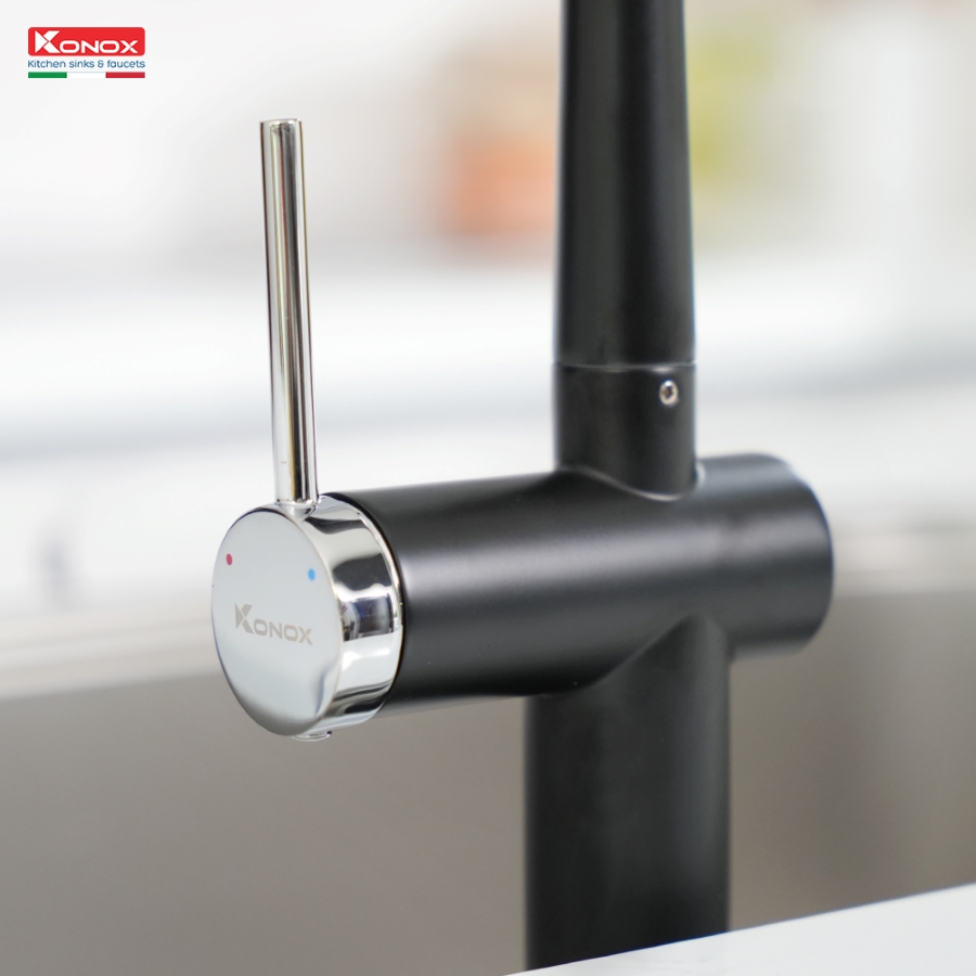 Vòi rửa bát dây rút Volta Black - ảnh 5