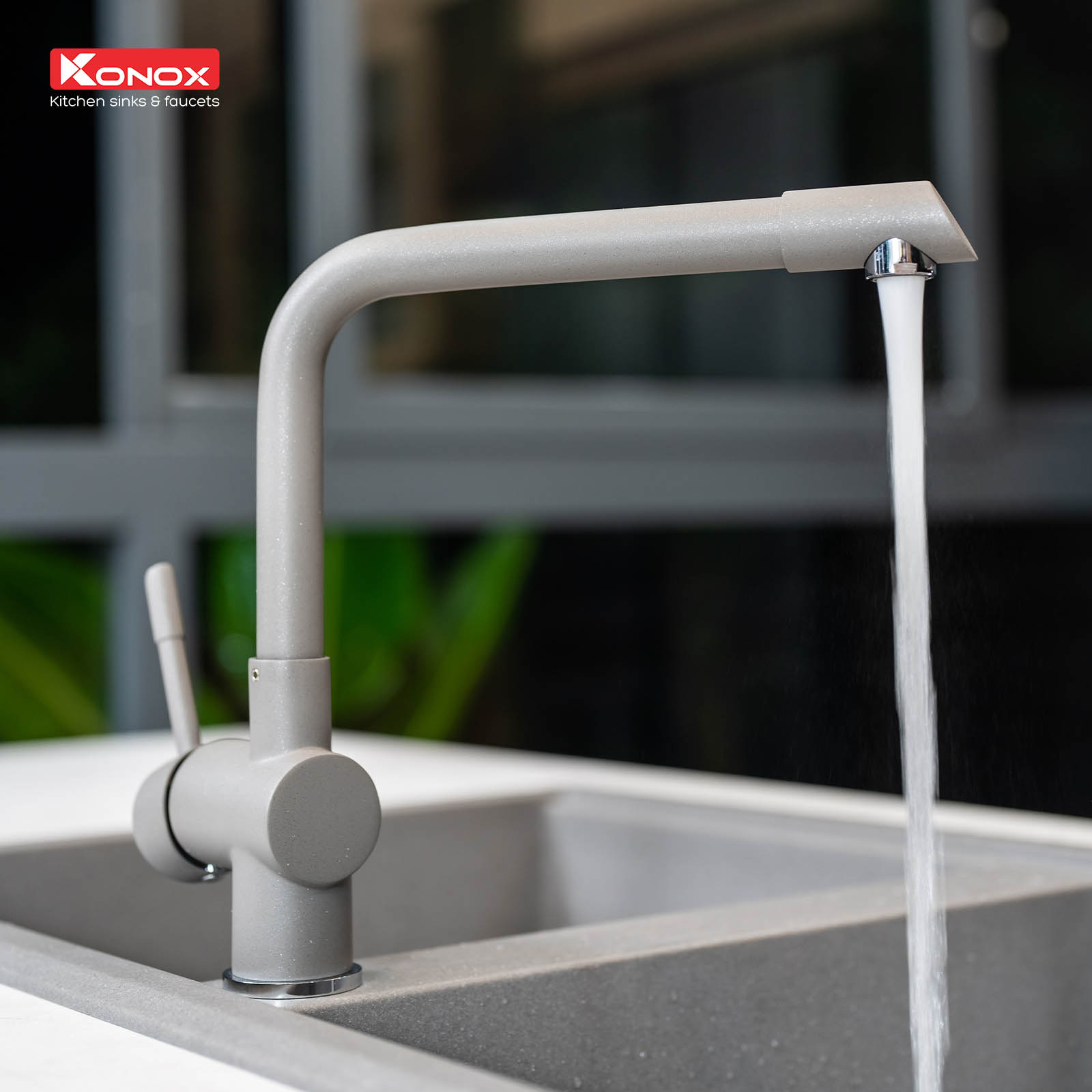 Sử dụng và vệ sinh vòi rửa bát Konox Felix Grey