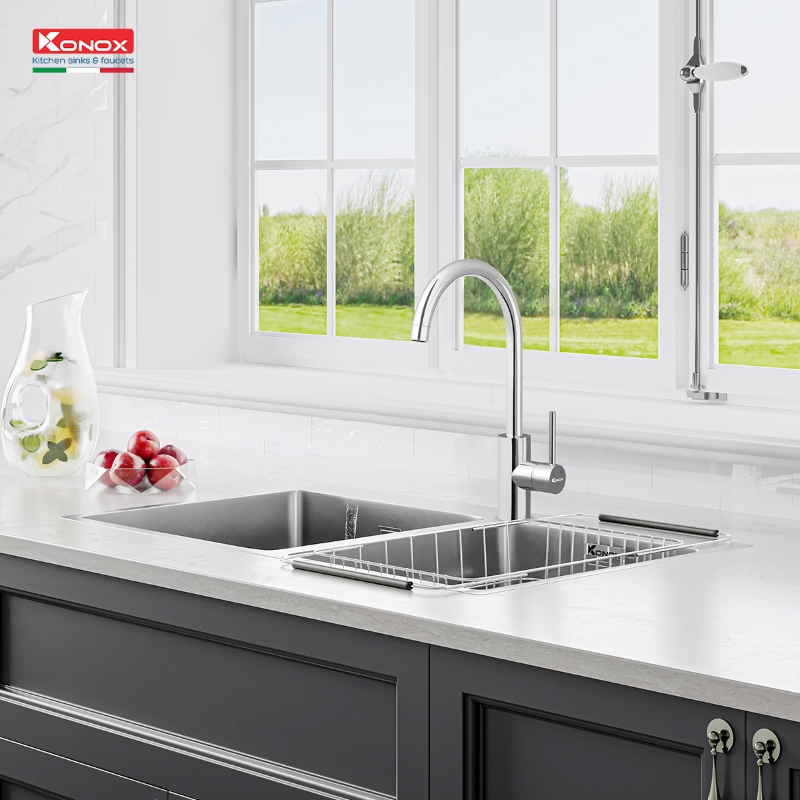 Vòi rửa bát nóng lạnh Konox: cấu tạo, các dòng nổi bật và cách chọn