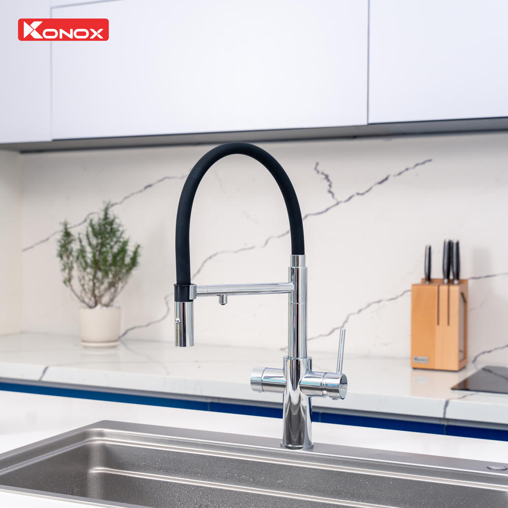 Sử dụng và vệ sinh vòi rửa bát Konox Combi Chrome